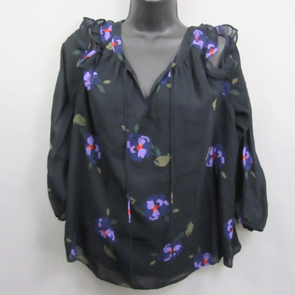 Sanctuary‎ Blaire Bare Shoulder Top Medium Floral Nightbloom Blouse
